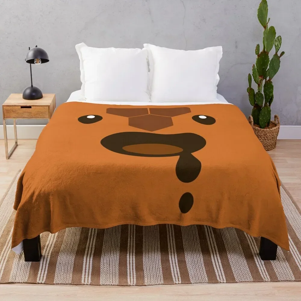 Honey Slime - Cute Face Cut Out Throw Blanket Thermal Beach Bed Blankets