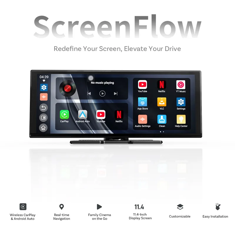 Car navigation 11.4 inch display full accessories smart car screen set multi-module
