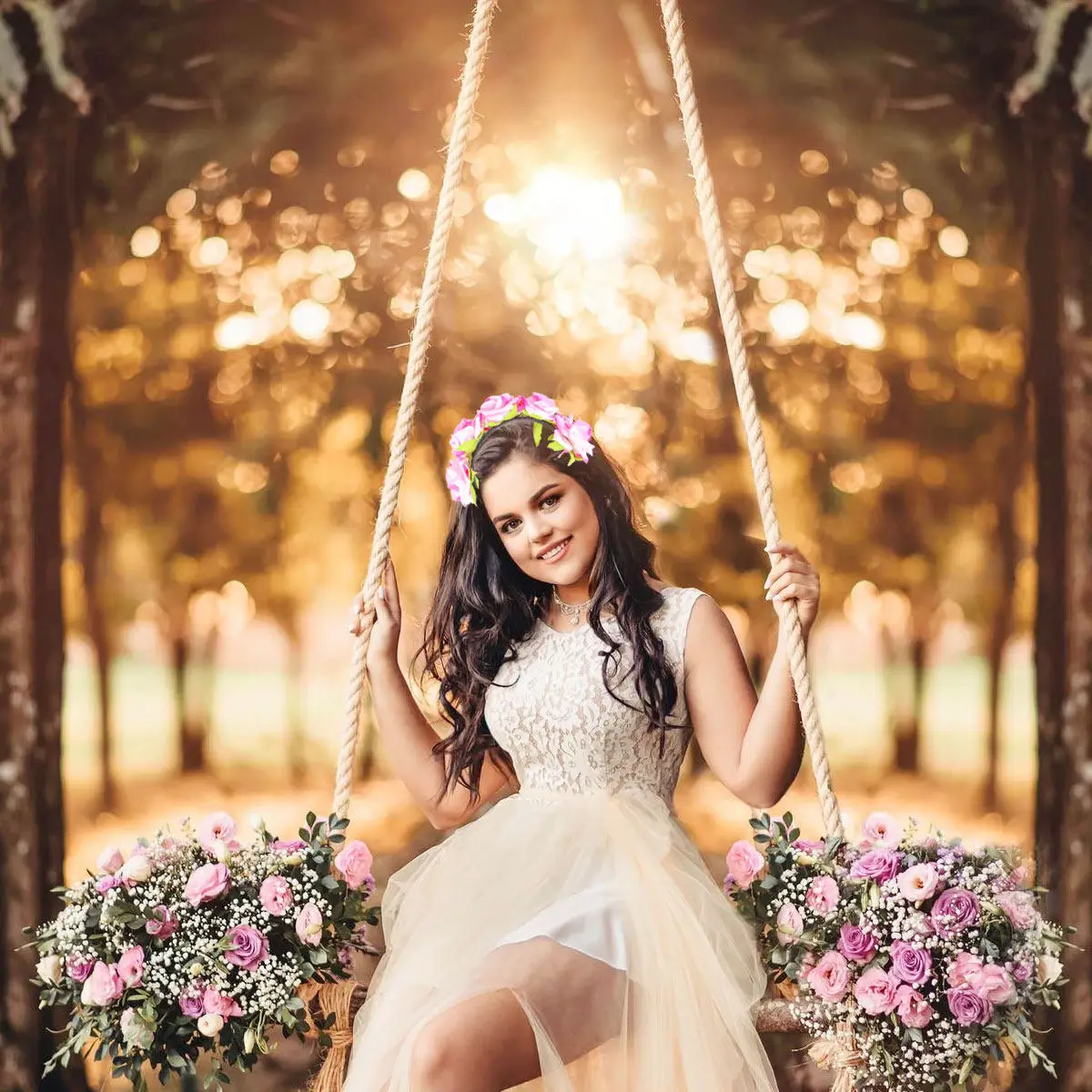 

1 шт. Имитация розы на повязке для волос, светло-розовая, элегантная, с 3D-цветами, для свадьбы, фотосессии невесты, вечеринки, аксессуар для волос