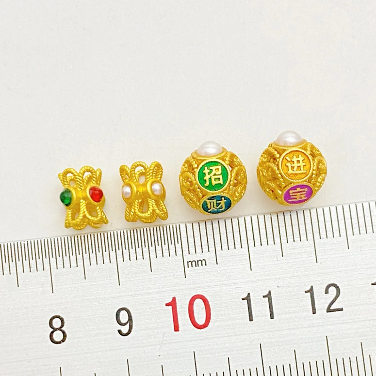 Antique Gold Color Retention Wealth Pattern Barrel Spacer Beads DIY Bracelet Necklace Pearl Jewelry Findings
