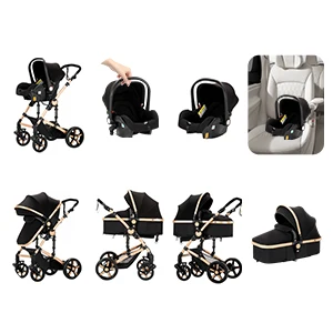 Многофункциональная портативная коляска 3-в-1, коляска высокого обзора с автомобильным сиденьем ISOFIX, двусторонняя система путешествий, новая коляска для новорожденных