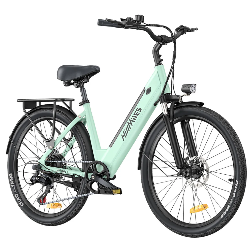 HillMiles MileCity1 Electric Bike 250W Motor 36V 13AH Battery 26 inch Tire E-Bike 32km/h Max Speed 100km Max Range Disc Brake