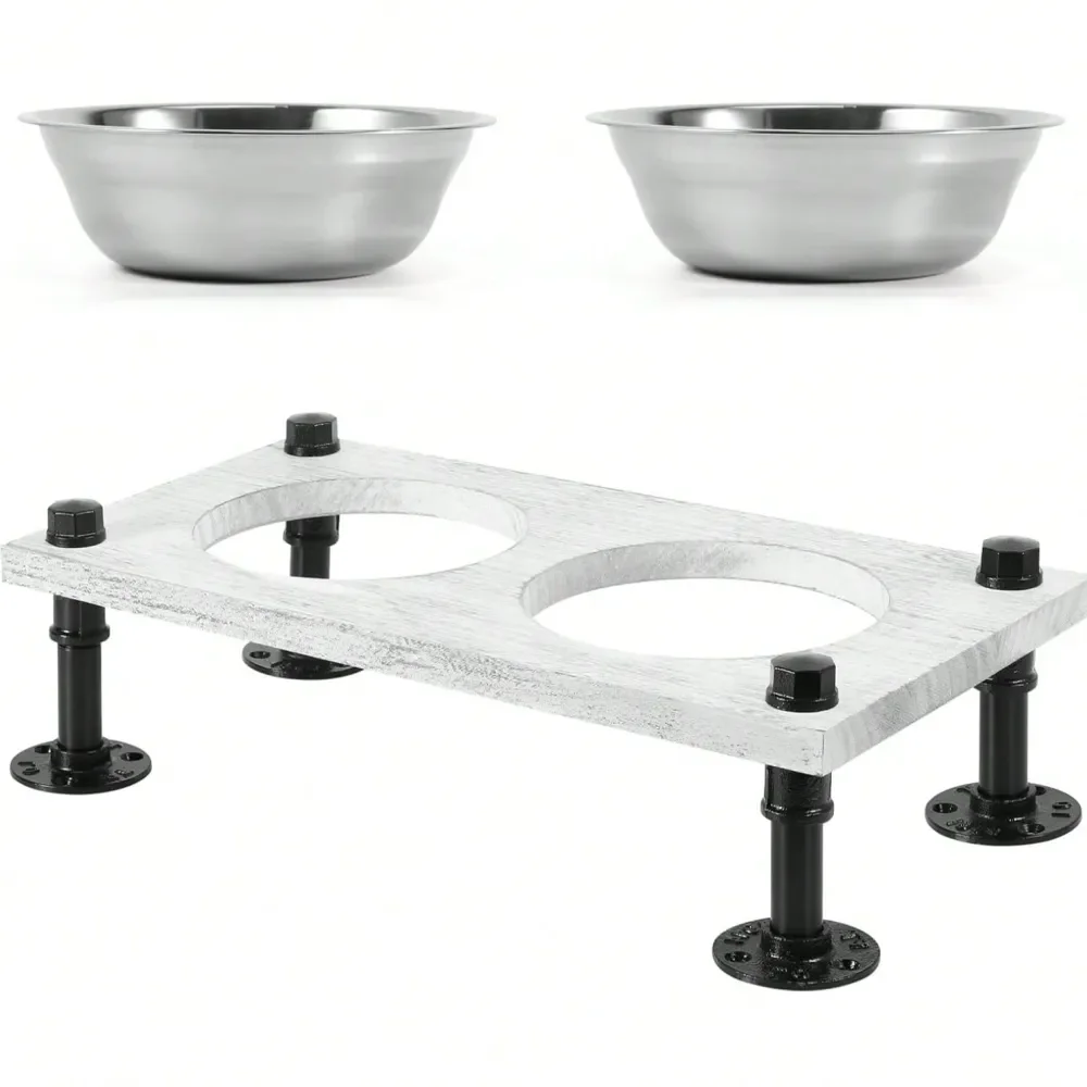 

Dog Bowl Dog SuppliesDog Bowls Small Raised Dog Bowl Stand With 2 Stainless Steel Dog Bowls Elevated Cat Bowls Pet Bowls For Sma