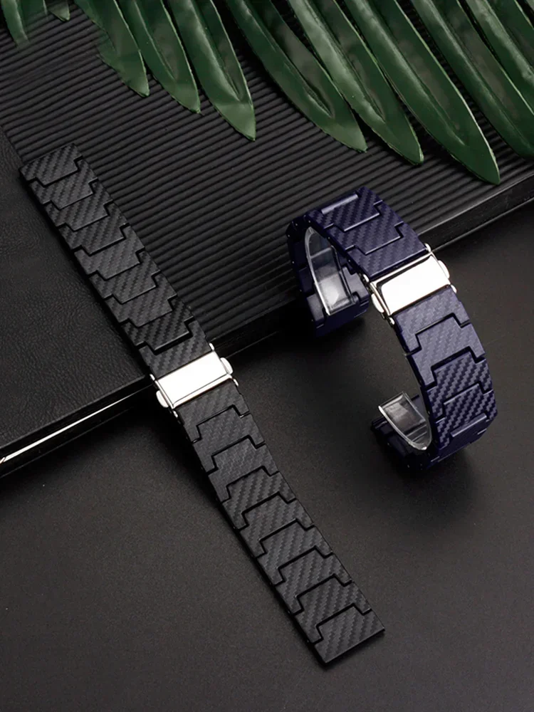 Carbon Fiber Band For Samsung Galaxy 7/FE/4/5/6/Classic 46mm/Active 2 40mm 44mm link Bracelet Huawei Watch GT 4/2/2e/3/Pro strap