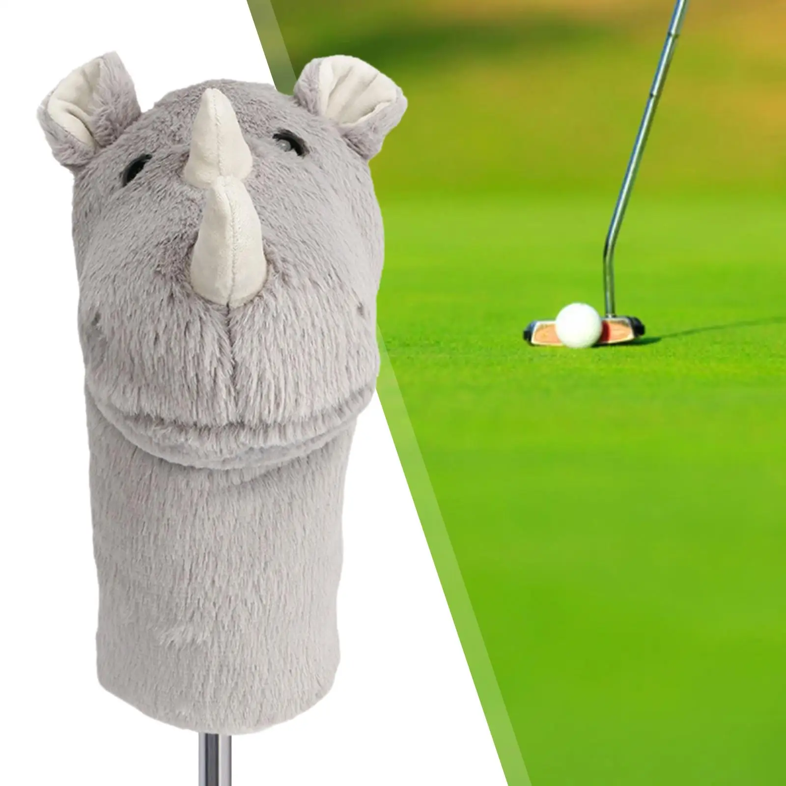 Golf Club Head Cover for Driver Cute Rhino Club Giveaway Golf Club Headcover