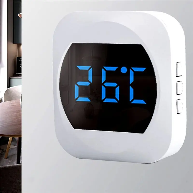 ABJY sonnette sans fil avec récepteur enfichable et transmetteur de bouton + thermomètre d'ambiance avec affichage de la température prise américaine