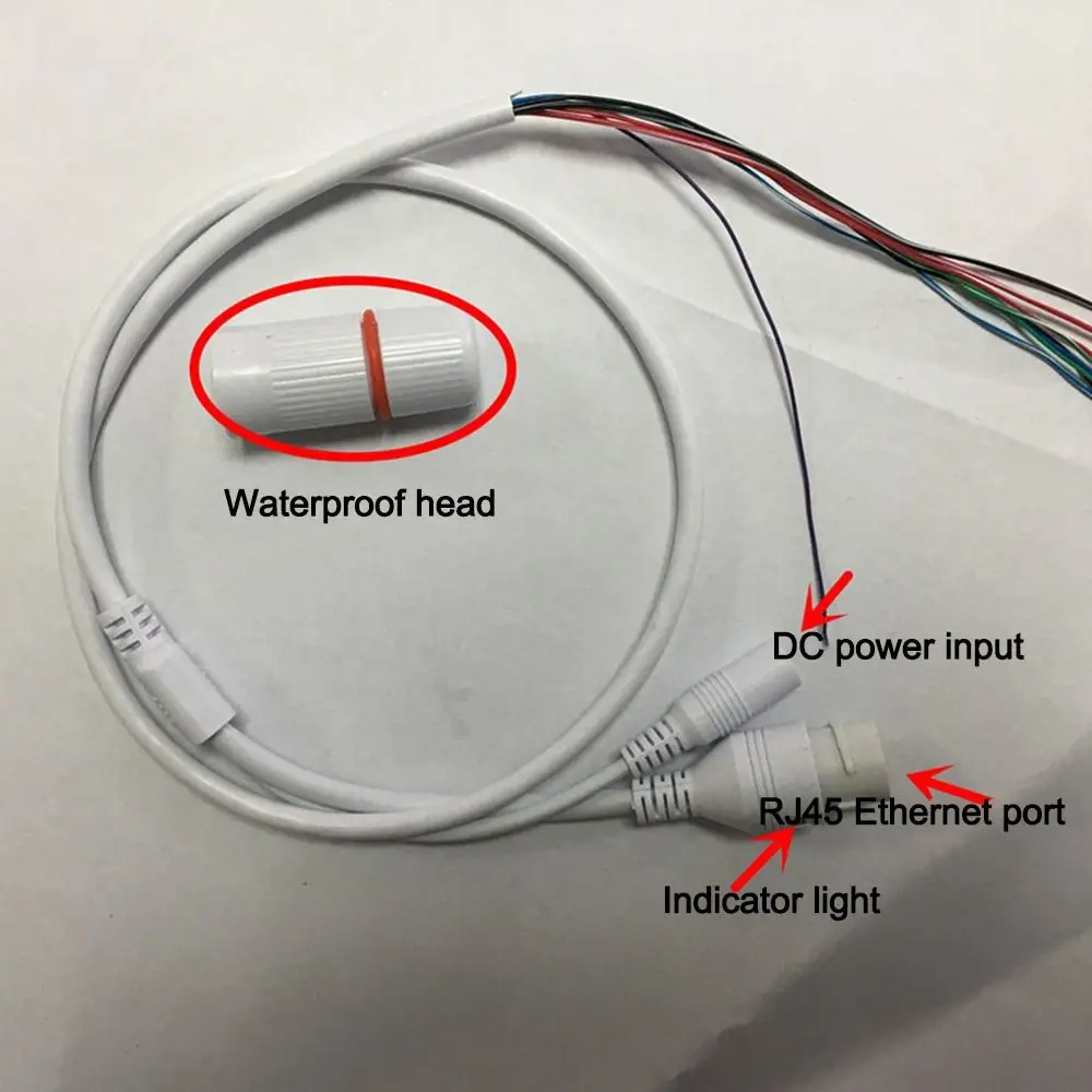 Professional 9Pin CCTV Camera Cable DC+RJ45 Waterproof RJ45 Connector Durable IP Network Camera Cord Outdoor Monitoring