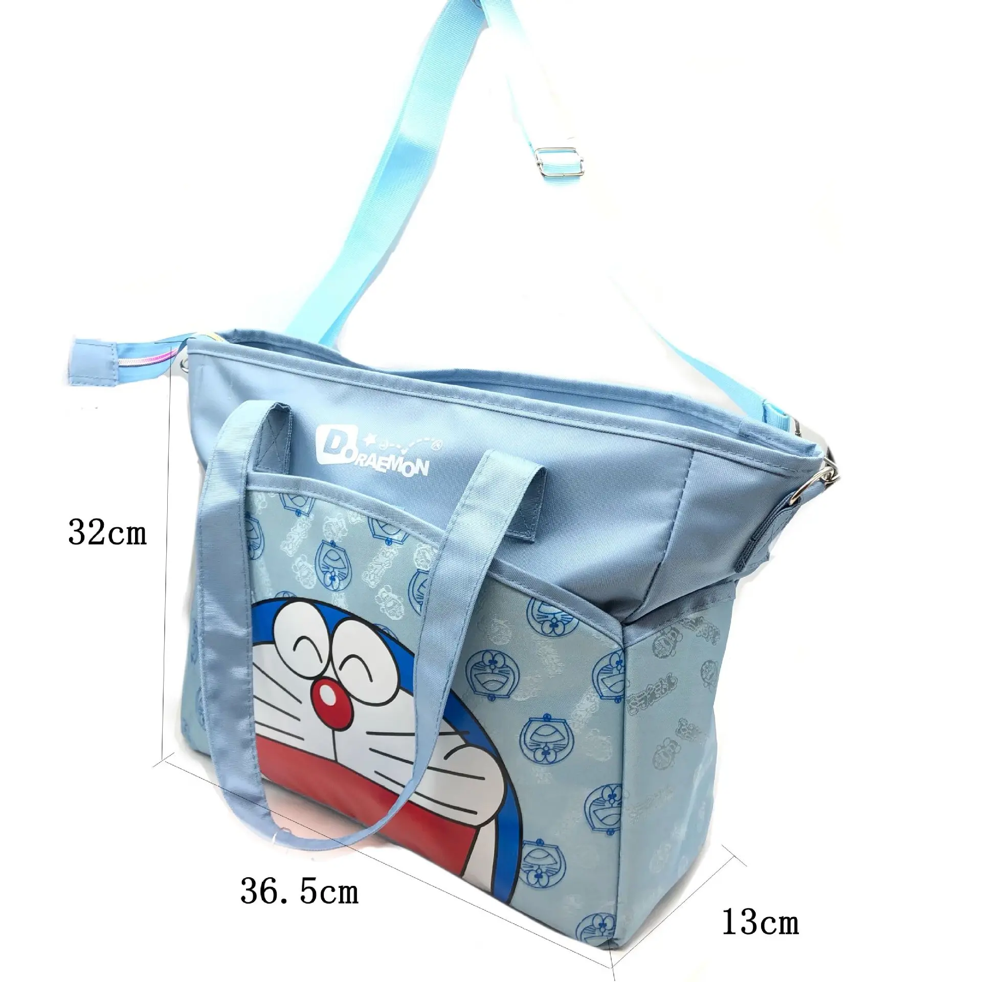 

Doraemon cartoon waterproof shoulder messenger bag women's diaper bag jingle cat handbag cute storage travel bag