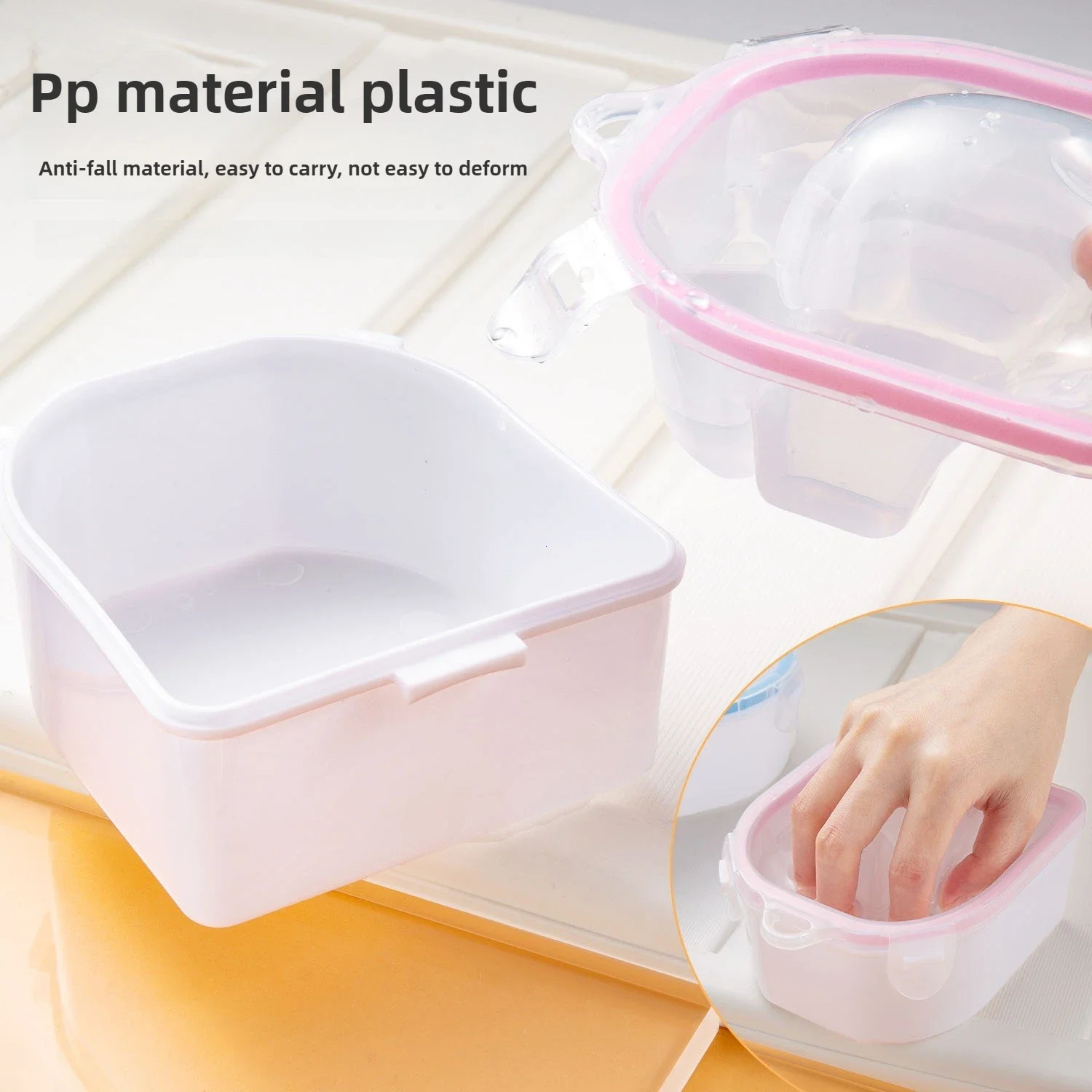 مزيل طلاء الأظافر، وعاء نقع، علاج فني للأظافر، أدوات صحية متينة للعناية بالقرن، وعاء فقاعي، مزيل أظافر جل #2