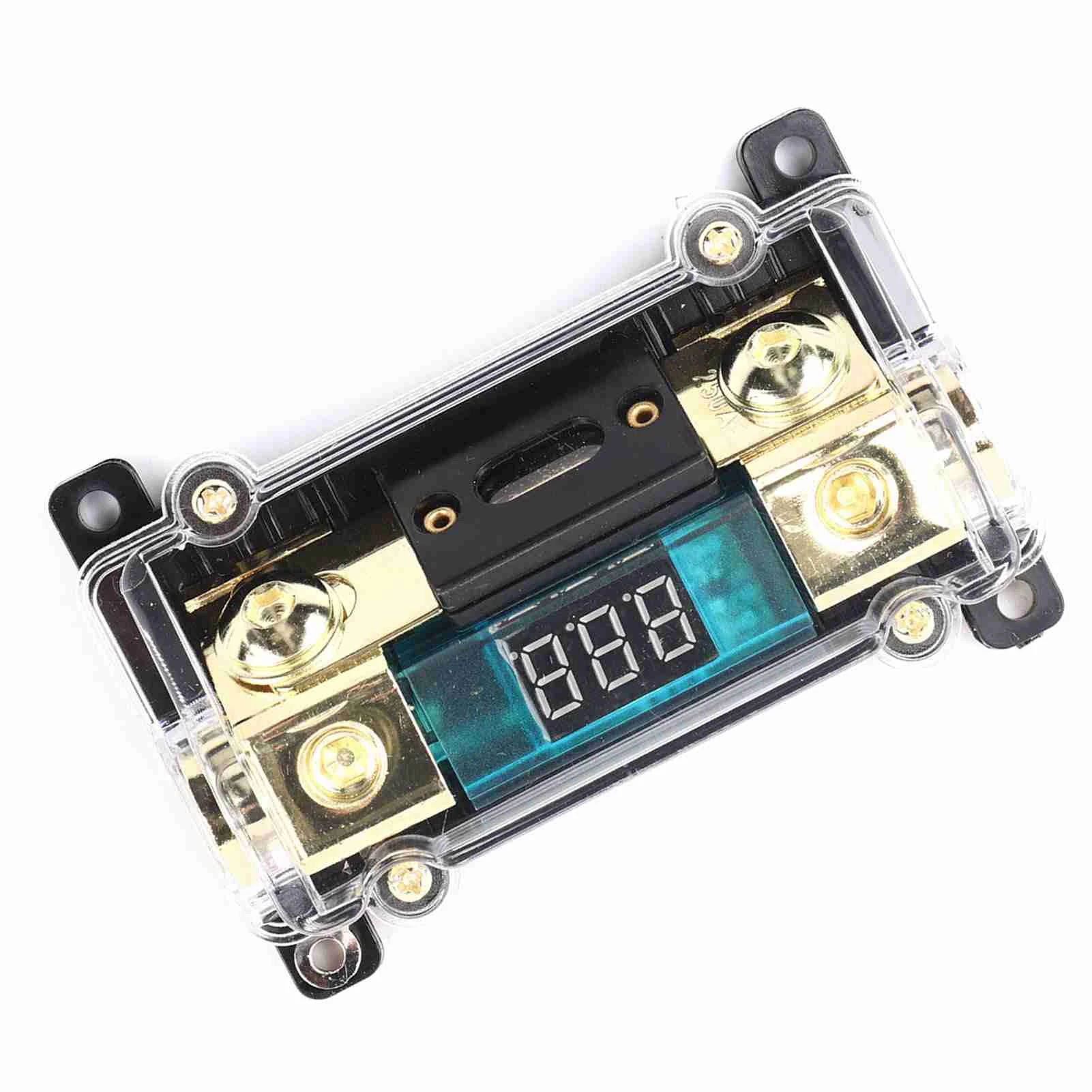 Car Audio Power Fuses Holder Stereo Distribution Block Box Digital Display 250A for Car, Ships or Other Vehicles