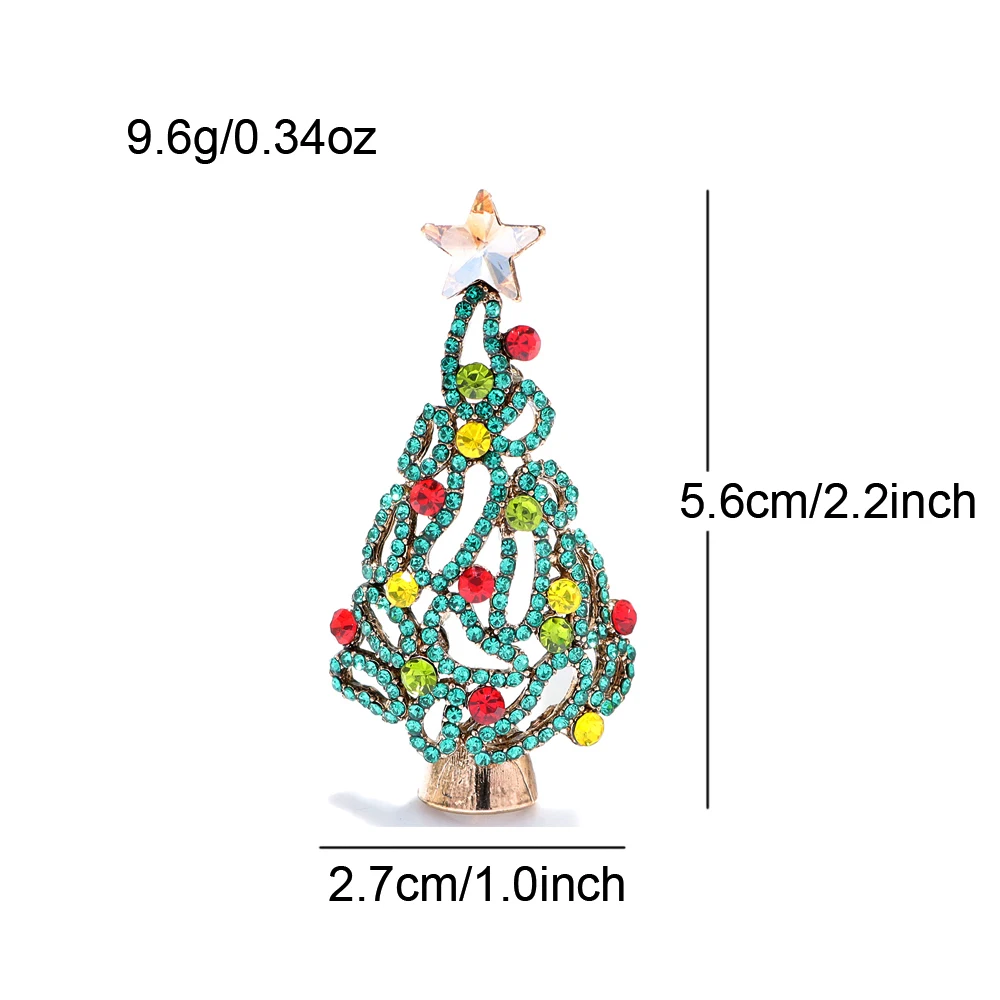 CINDY XIANG New Arrival Christmas Tree Brooch Shining Fashion Winter Festivel Pin Colorful Jewelry New Design High Quality