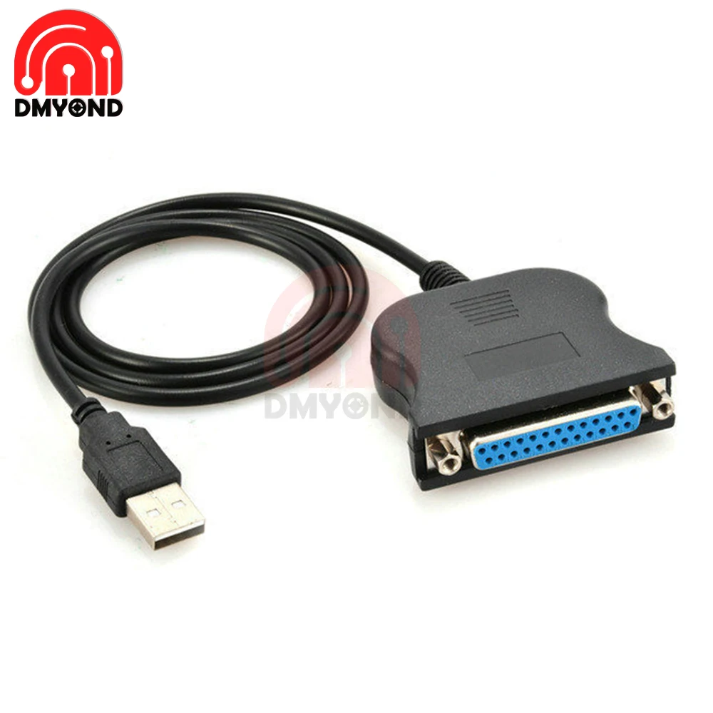 USB Male to DB25 Female Printer Cable Parallel Print Converter Cable 25 Pin 25Pin LPT USB to DB25 Cable