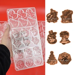 Polycarbonate Chocolate Molds for Santa Claus Christmas Confectionery Professional Bonbons Bakery Baking Pastry Tools