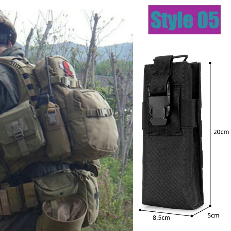 1000D Tactical Molle Radio Walkie Talkie Pouch Waist Bag Holder Pocket Magazine Pouch Mag Holster Carry Bag for Hunting Camping