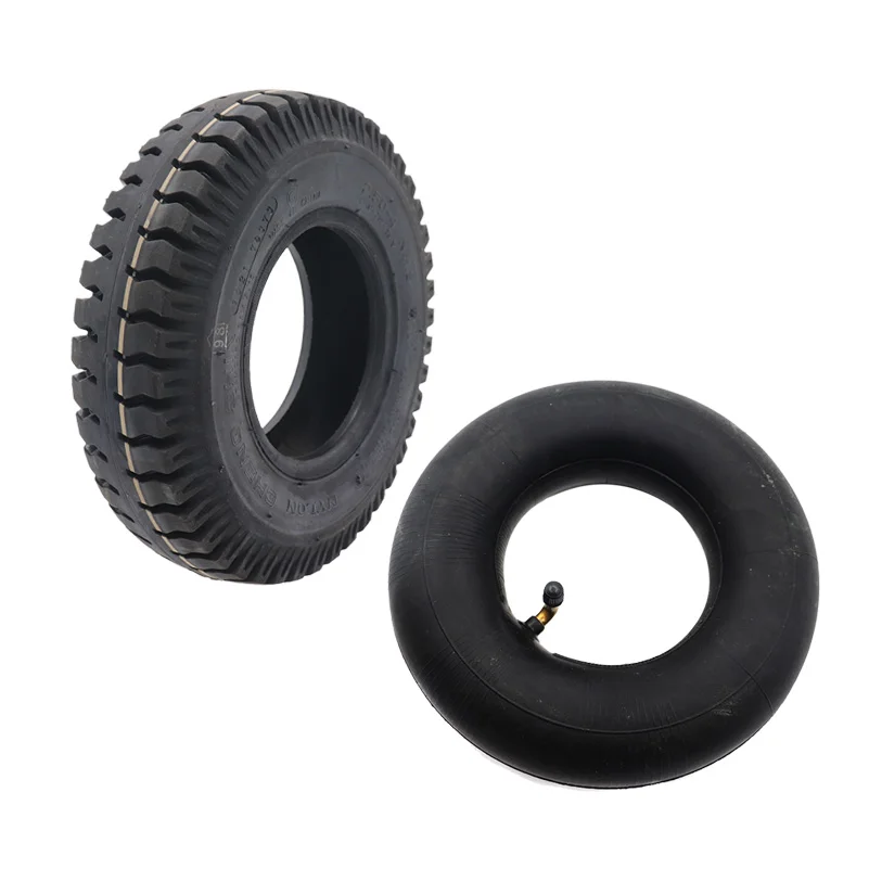 الإطارات 2.50-4 الإطارات الداخلية والخارجية مع محور العجلة 8 بوصة عربة اليد مقصورة السيارة الكهربائية ملحقات عربة