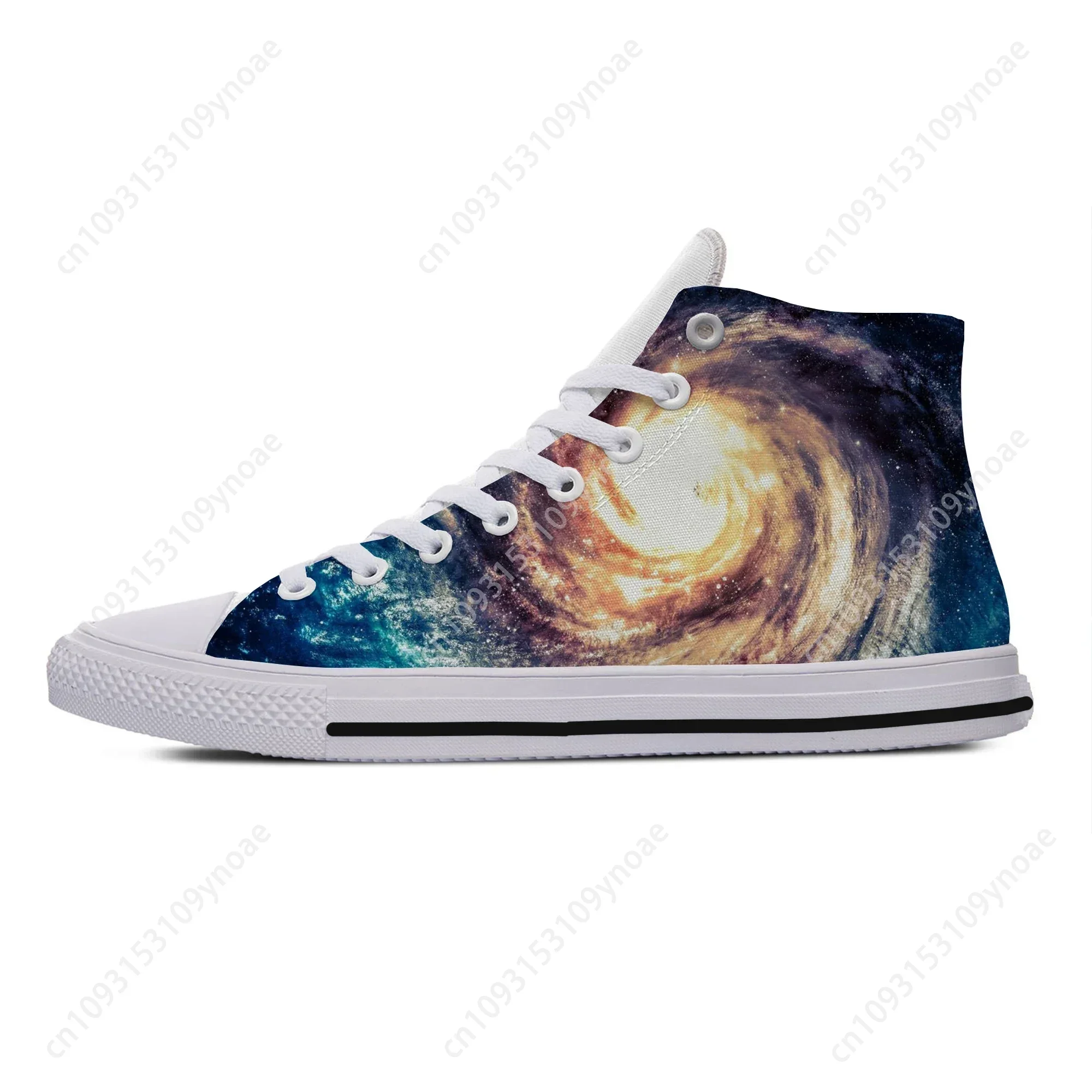 Hot Summer Cool Galaxy Latest Shoes Space Fashion Funny Man Woman Lightweight Canvas Shoes Classic High Help Board Shoes