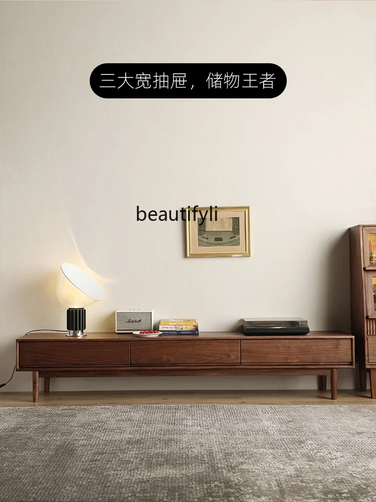 

Asmt51 ss Черный орех, твердая древесина, ТВ-шкаф для спальни, современная простая маленькая квартира, гостиная, ТВ-шкаф