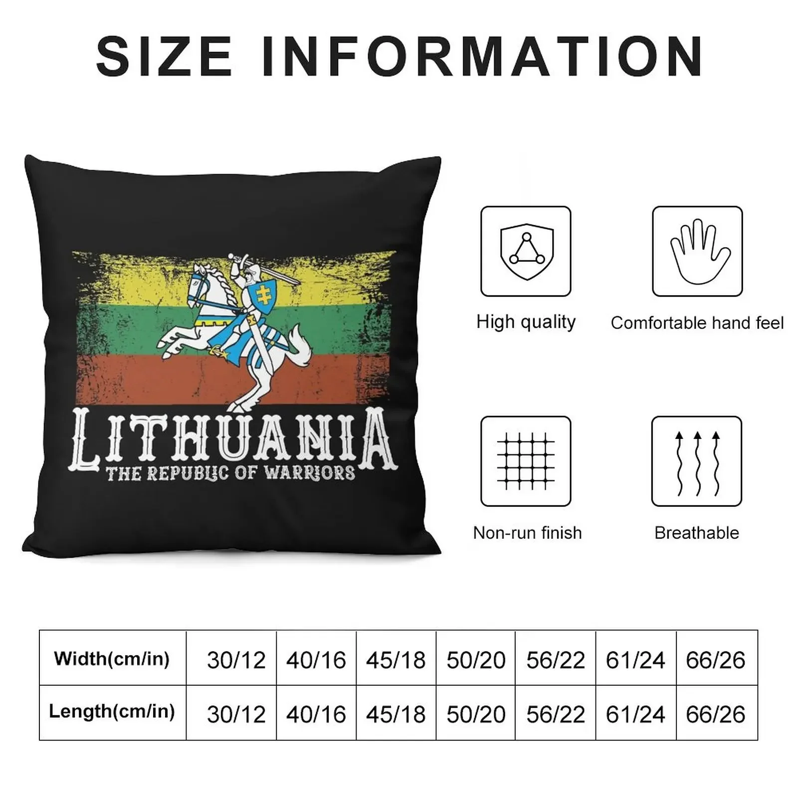 Lithuanian Flag and White Knight Coat of Arms Knight Lithuanian Symbols Throw Pillow christmas decorations for home 2025 pillow