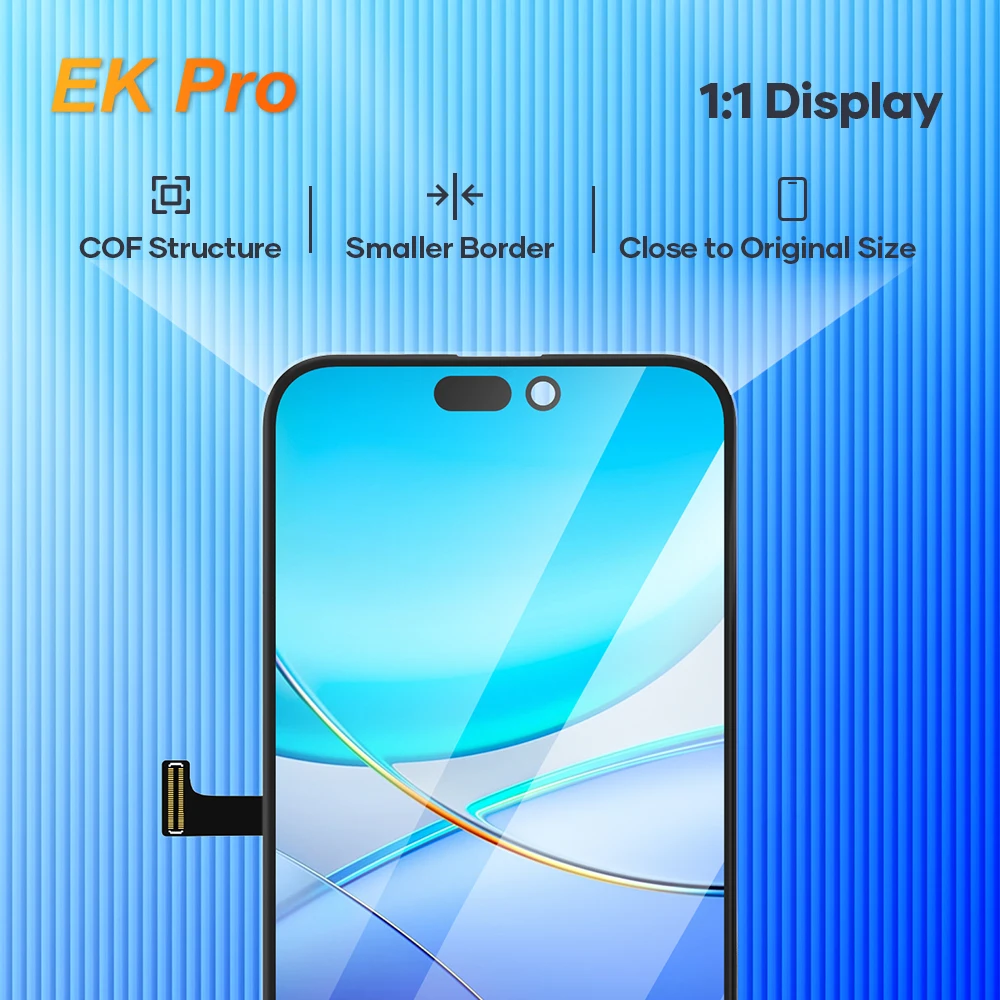 2 Stück EK Pro Incell für iPhone X XS Max 11 12 Pro Max 13 14 15 LCD-Display-Digitizer-Einheit für iPhone 17Pro Touch-Ersatz – Detail 7