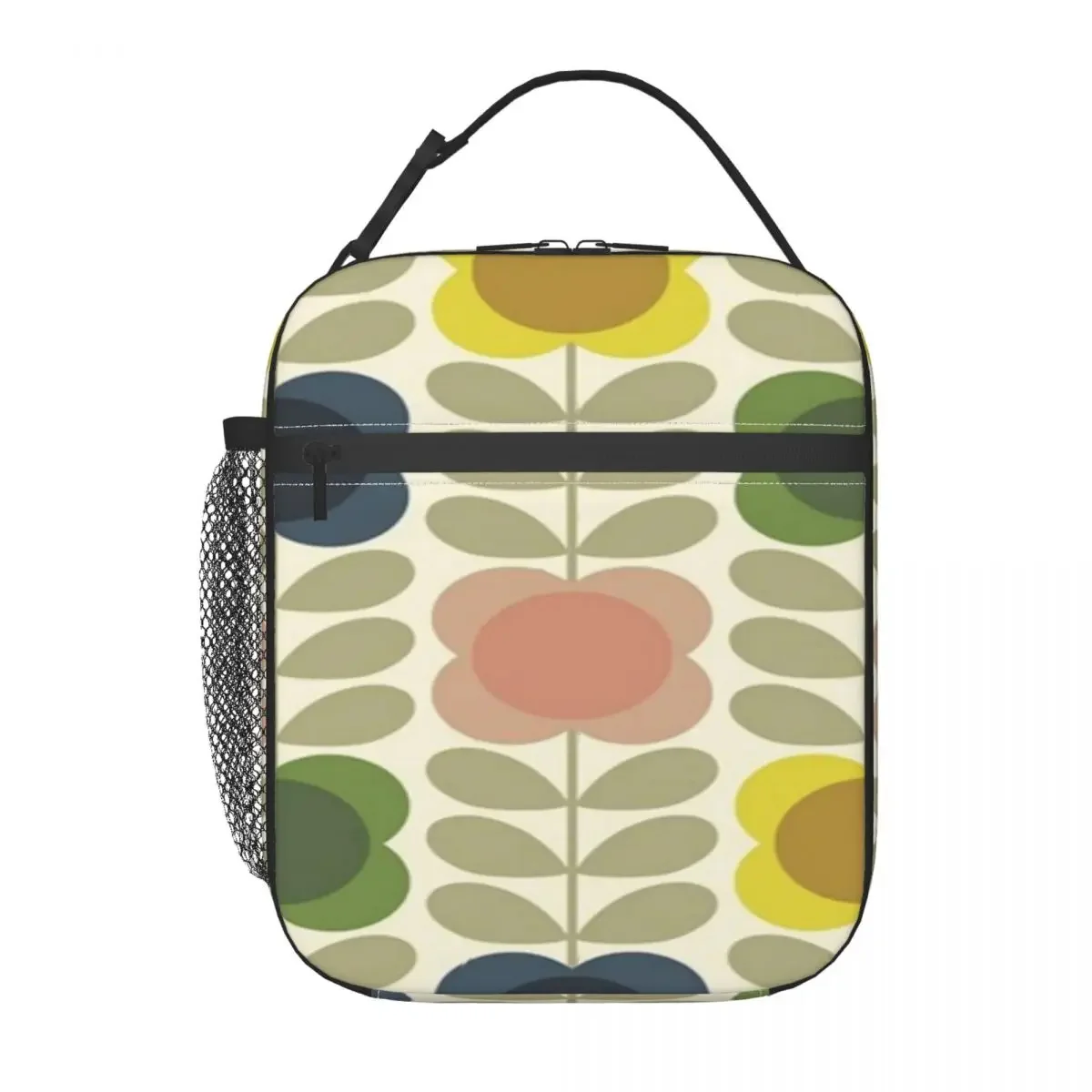 Orla Kiely, Multi Stem Flowers, Colorful Flowers Insulated Lunch Bag for Women Kids Portable Food Boxes Thermal Lunch Box Tote