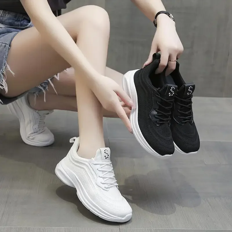 White Shoes for Women 2024 Summer New Casual Sports Shoes Versatile Flat Tenis for Students