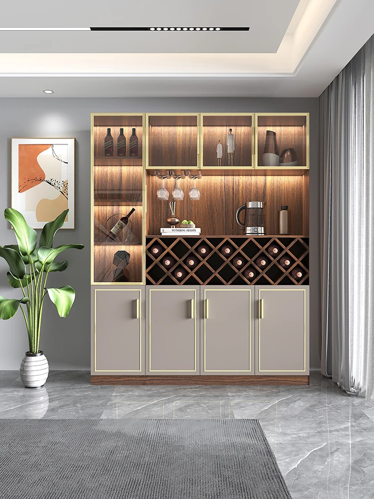 Wine Cabinet Side Cabinet Glass Door Display Cabinet Living Room High-End Wall Red Wine High Cabinet Combination