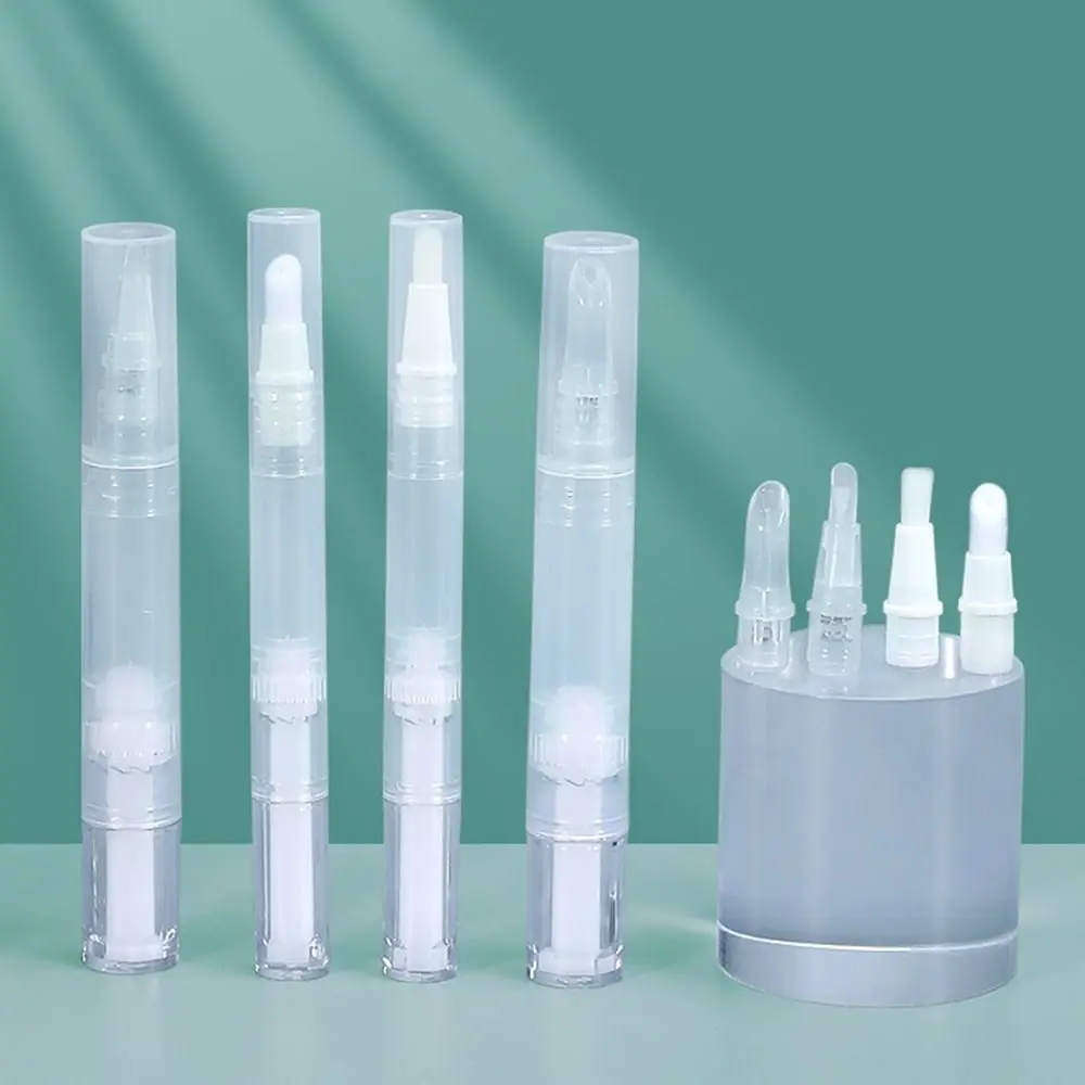

2/5ml Empty Nail Oil Pen Rotating Repacking Vacuum Pen Oil Bright Color Pen Lip Gloss Refillable Bottles for Liquid Foundation
