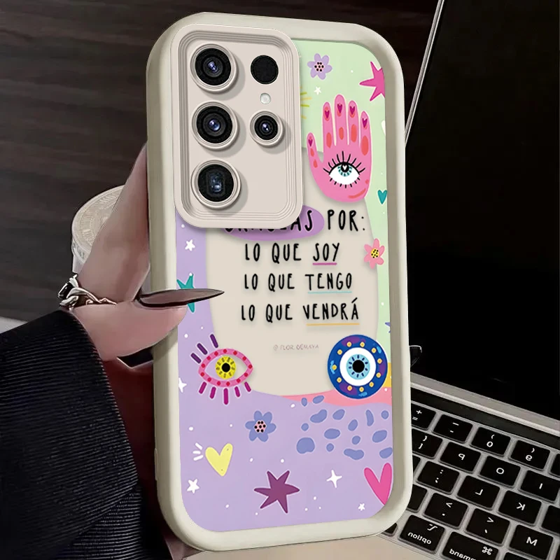 Fantastic Blue Evil Eye Case for Samsung Galaxy S24 S25 S23 Ultra S22 S21 Plus FE A36 A56 A26 A16 A06 A15 A25 A35 A55 5G Cover