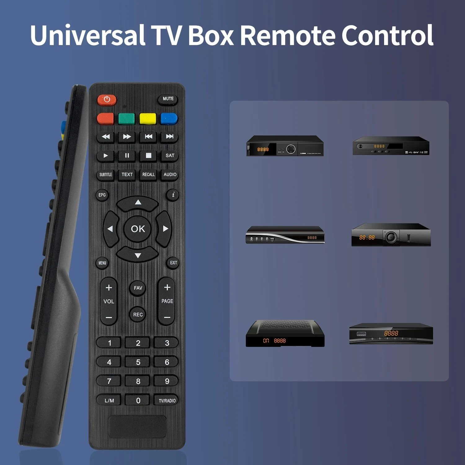 Remote Control TV Box  DANSAT 993/995/999 MINI /STARGOLD SG-610/777HD/NHE/CLASS/ANDROIDSAT/TECHNOSAT TS-55/DGTECH/ICONE