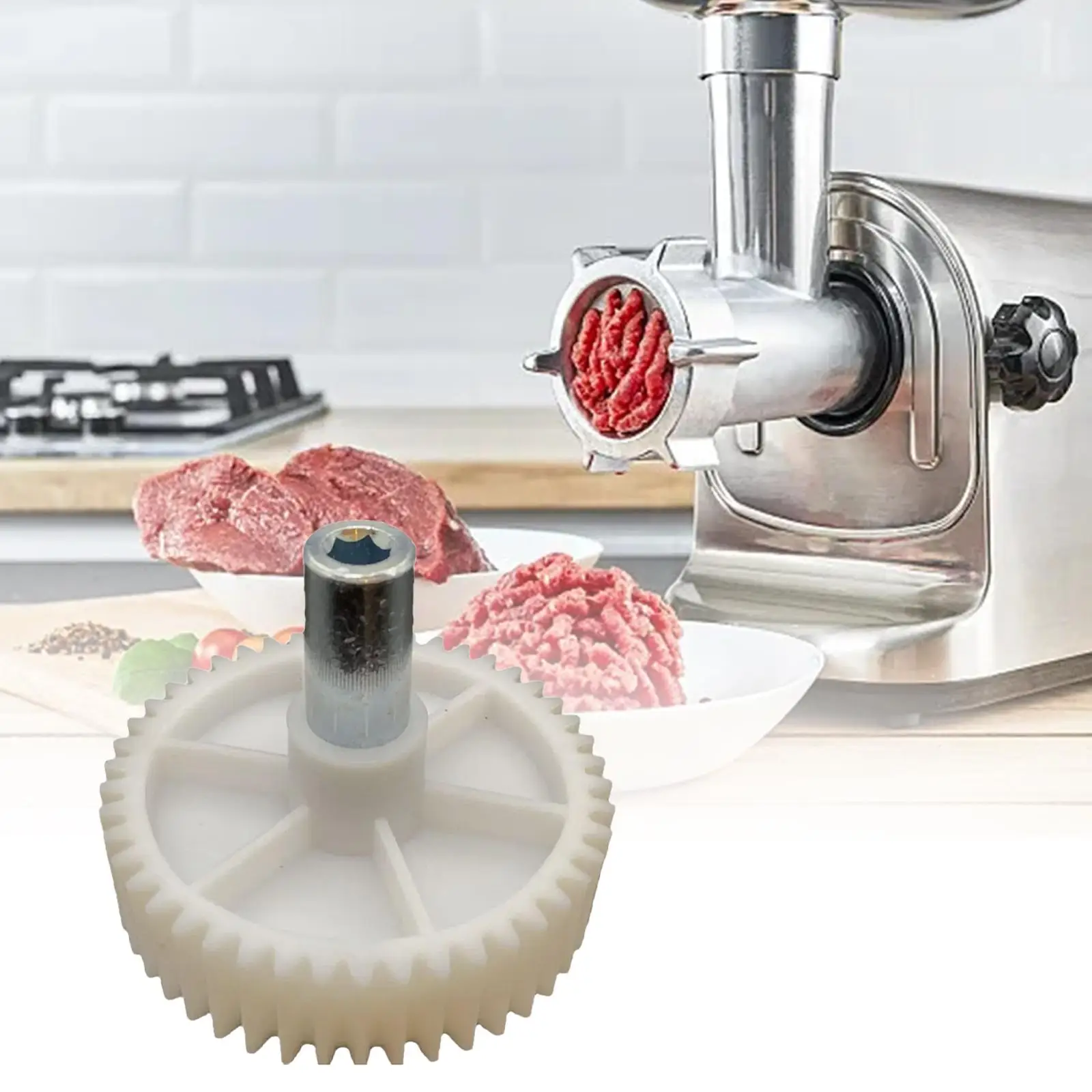 Meat Grinder Gear Spare Parts for Meat Grinders Repair Part Accessories Replace Lightweight Easy Installation Duable Mincer Gear