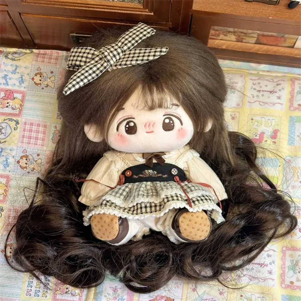 Wig Piece Single Piece Cotton Doll Wig Colorful 20cm Doll Plush Doll Wigs DIY Sweet Doll Chemical Fiber Wig BJD Doll