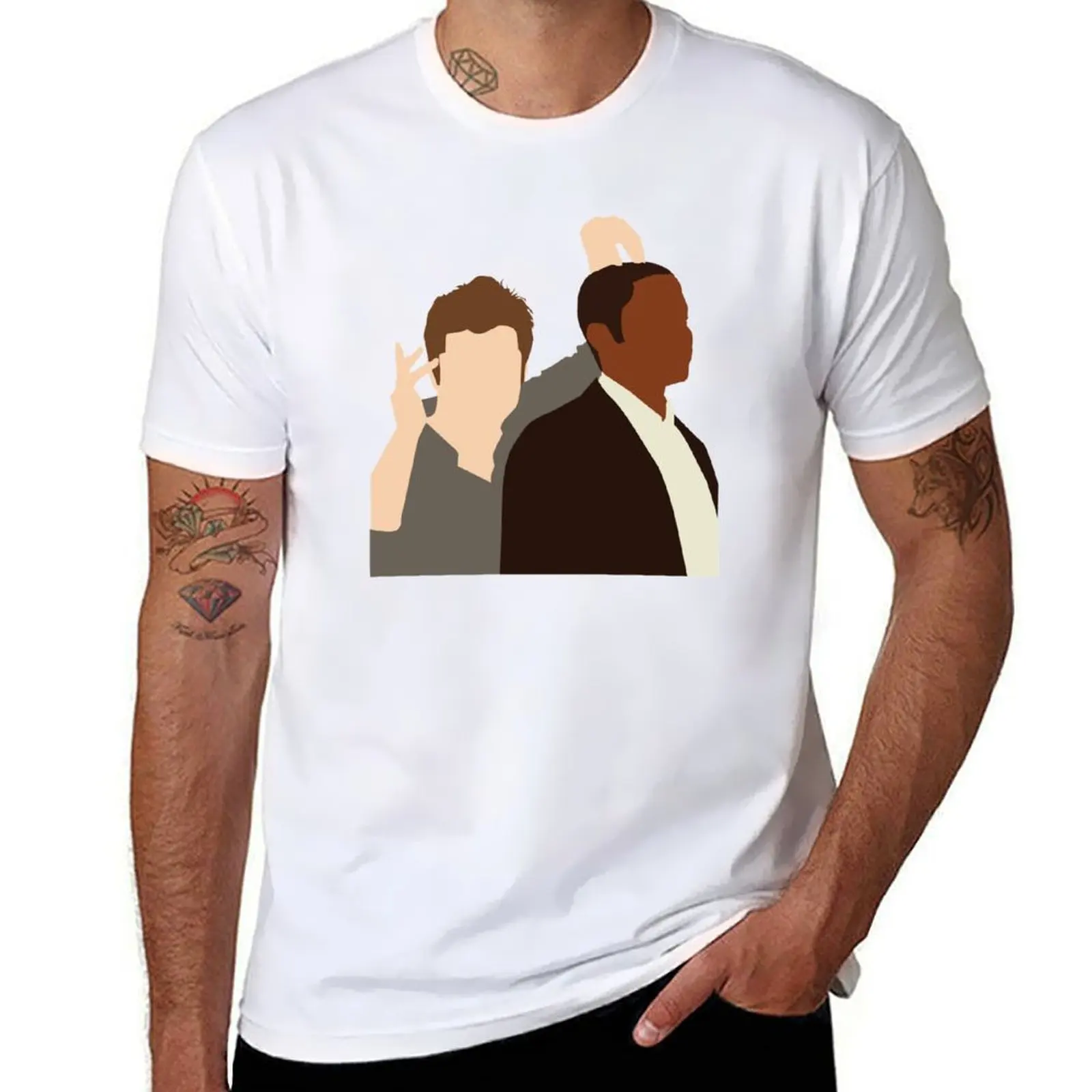 

Футболка Shawn and Gus, хлопковая футболка, 100% хлопок, мужская футболка с рисунком, футболка из 100% хлопка