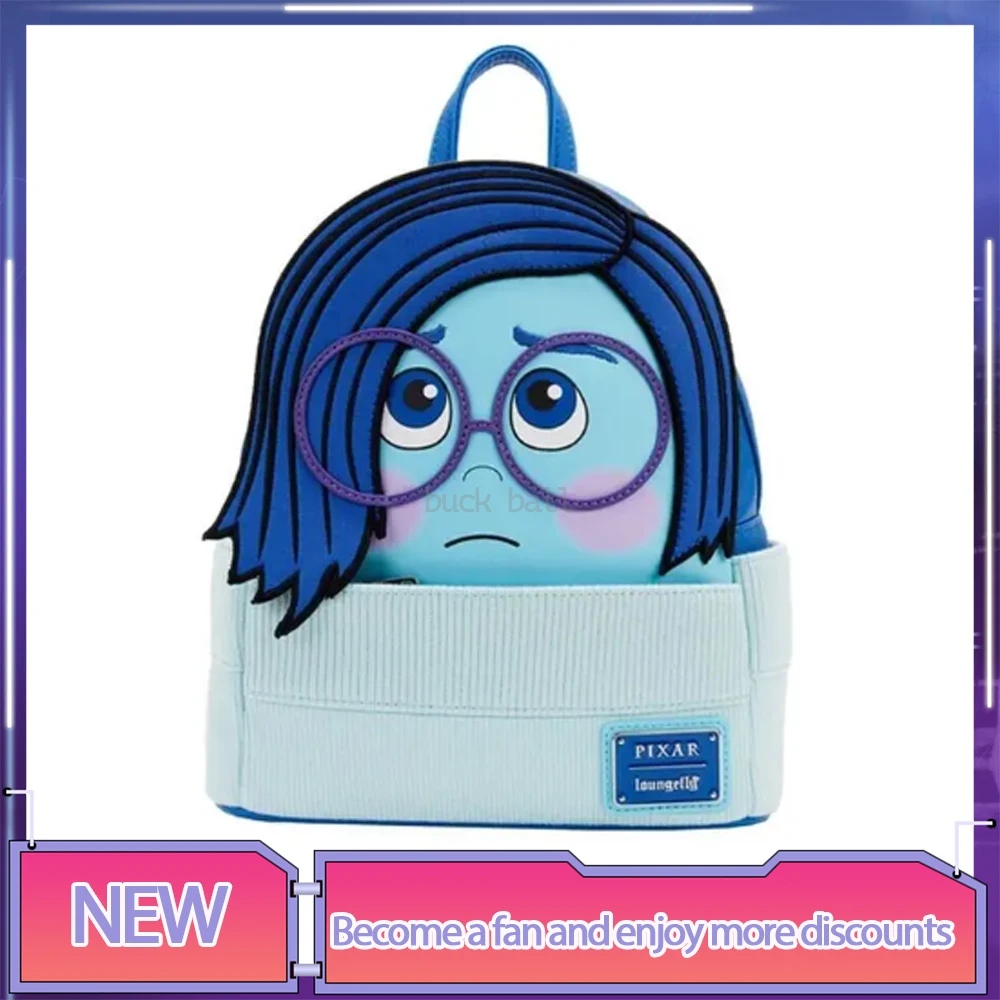 

New Hot Loungefly Pixar Inside Out Sadness Cosplay Mini-Rucksack Women'S Casual Bag Children'S Schoolbag Student Gift Toys