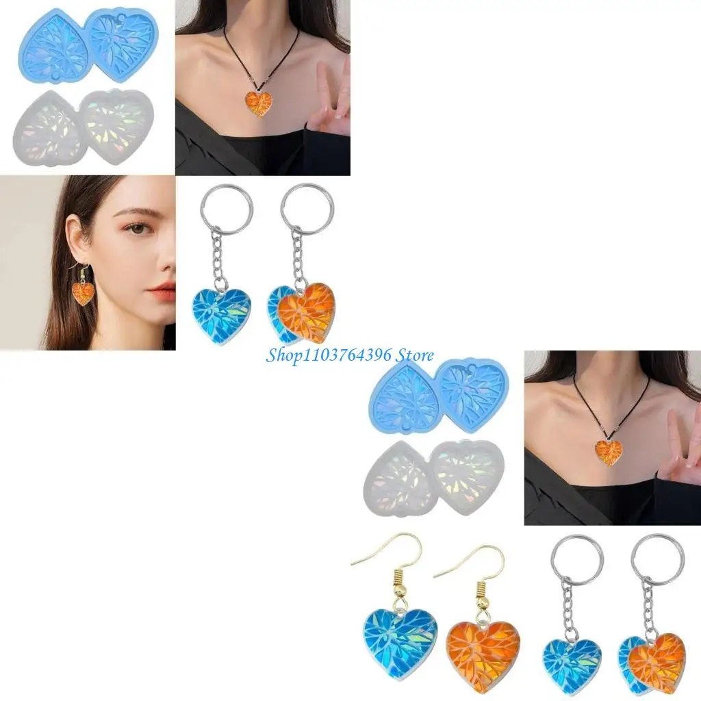 

Ювелирные изделия из смолы, силиконовая форма в форме сердца, инструмент для изготовления ювелирных изделий, формы для сережек,