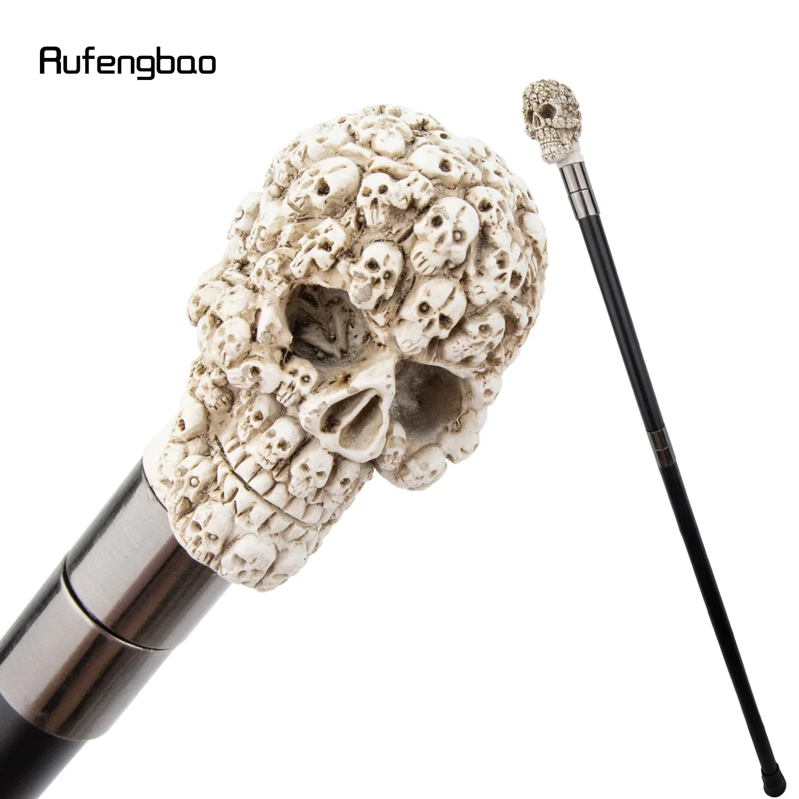 

Желтая смоляная трость с черепом, модная декоративная стальная палочка, элегантная ручка-трость для джентльмена, Crosier 94 см