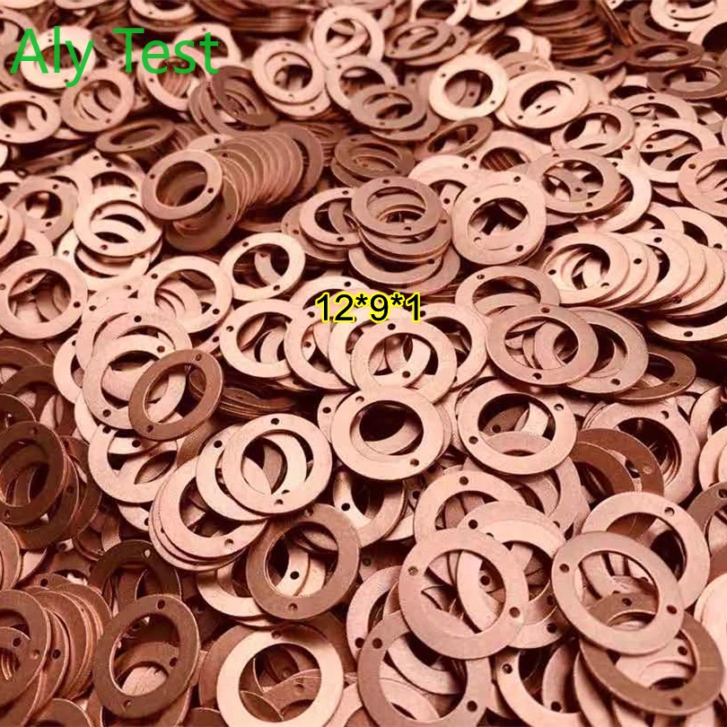 ALYTEST 100PCS Diesel Common Rail Injector Nozzle Copper Seal Washer Fuel Pump Plunger Repair Tool Gasket Pad O Ring 7X15 9X18