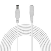 DC Power Extension Cable 12V White Cable Connector 2M 3M 5M 10M 20M Extender Cord 2.1x 5.5mm Female to Male For LED Strip Camera