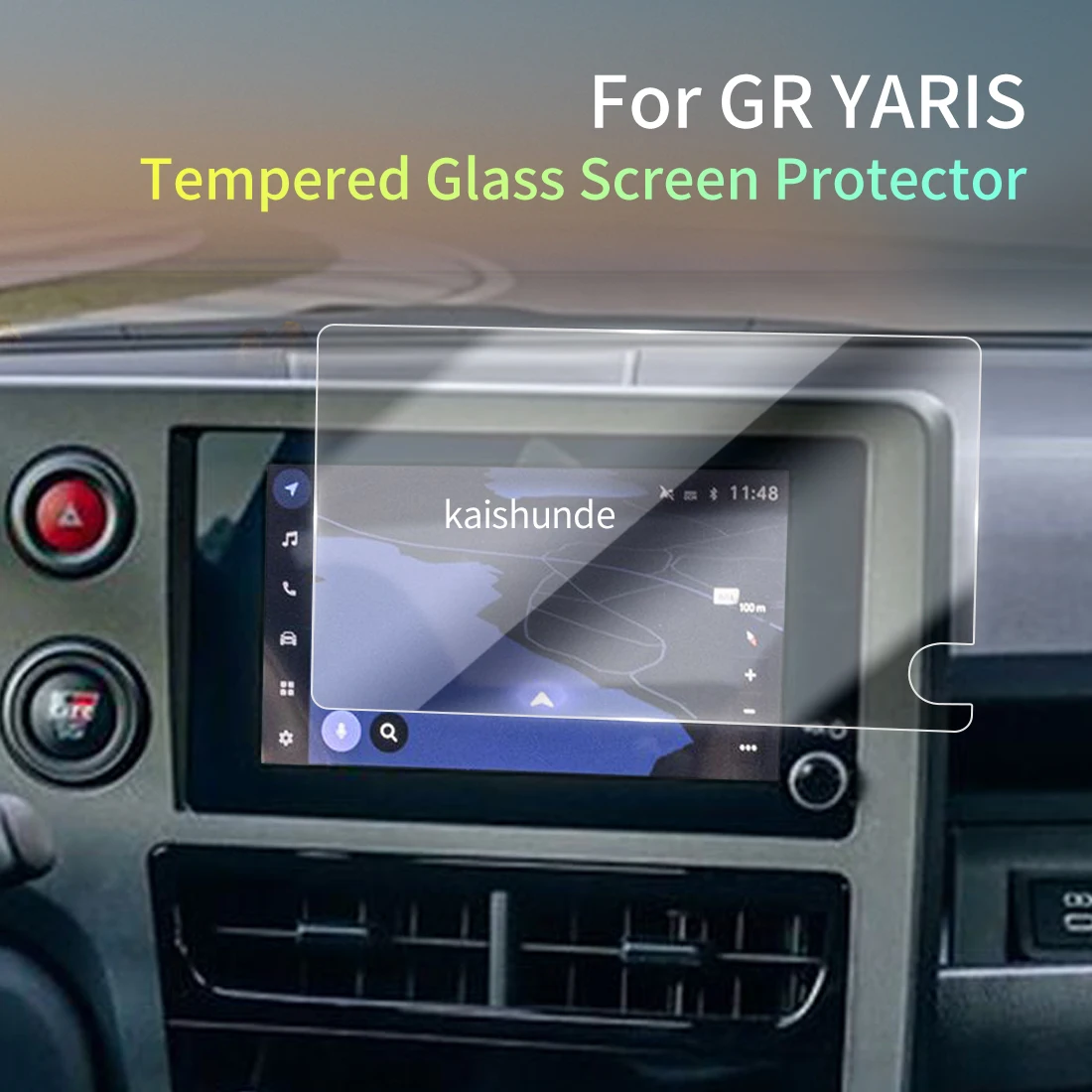 Car Stickers Meters Protector For 2024 Toyota GR YARIS Tempered Glass Protective Film Display Navigation Vehicle Accessories