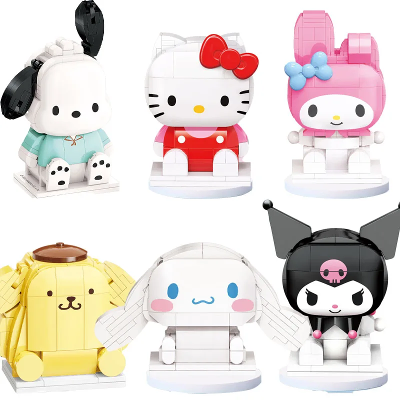 

Аниме Keeppley Sanrio Kuromi почтовый Kitty строительные блоки модели игрушки для мальчиков и девочек модели орнаменты подарки ко дню рождения периферийные устройства