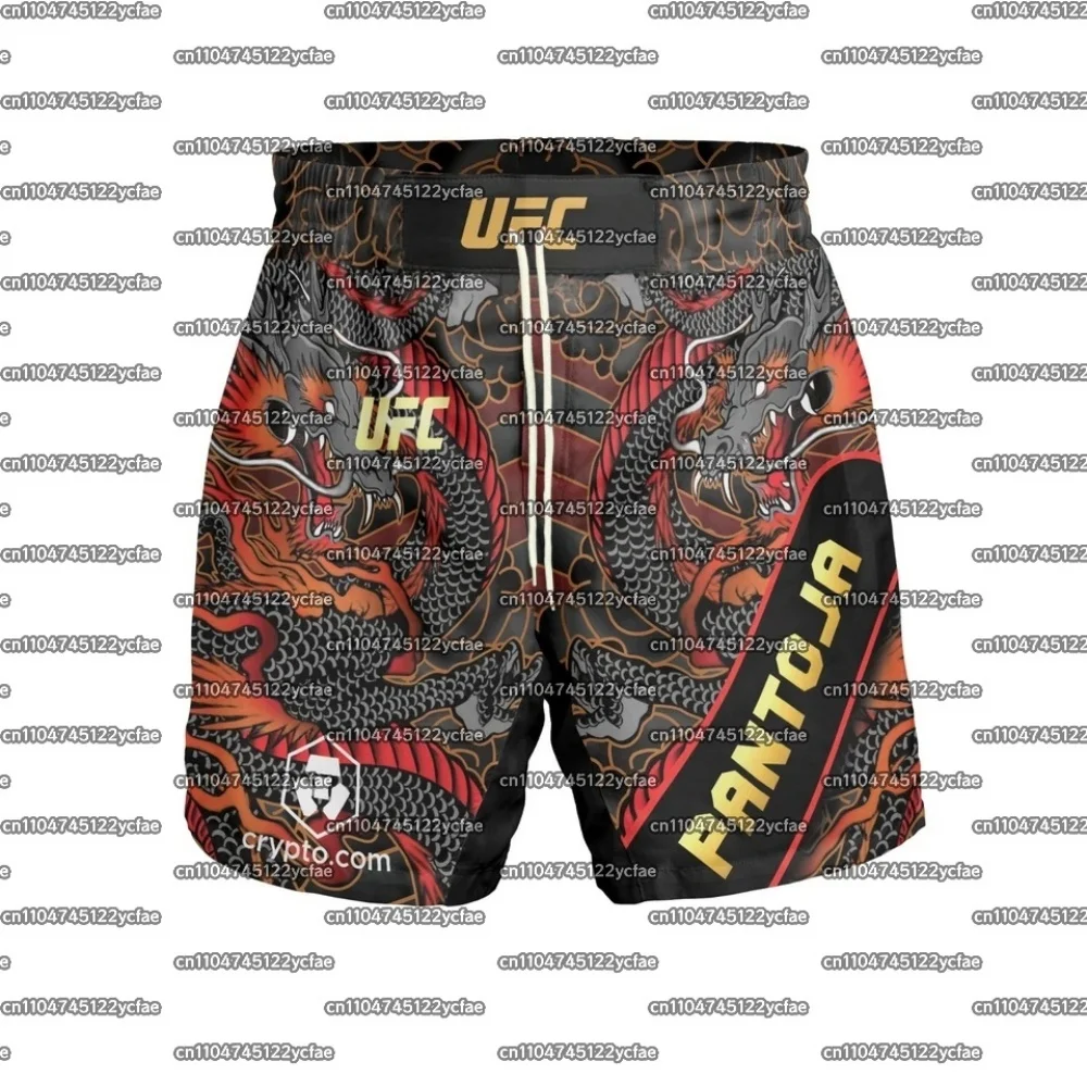

UFC Боксерские шорты 2025 Новые PANTOJA Осенние дышащие пляжные шорты для экстремальных видов спорта 3D Мужские и женские уличные повседневные большие шорты