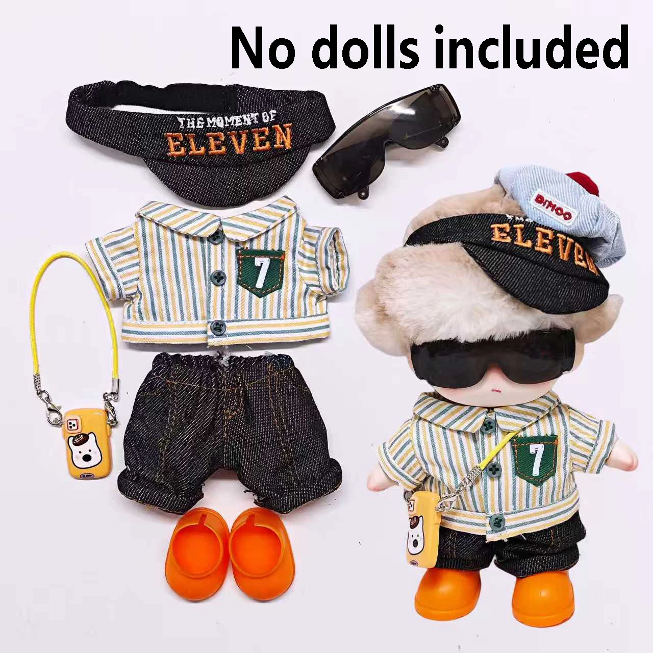 高品質人形服 Dimoo 人形服ハンギングカードハートビート特別な人形服 711 服 6 点セット