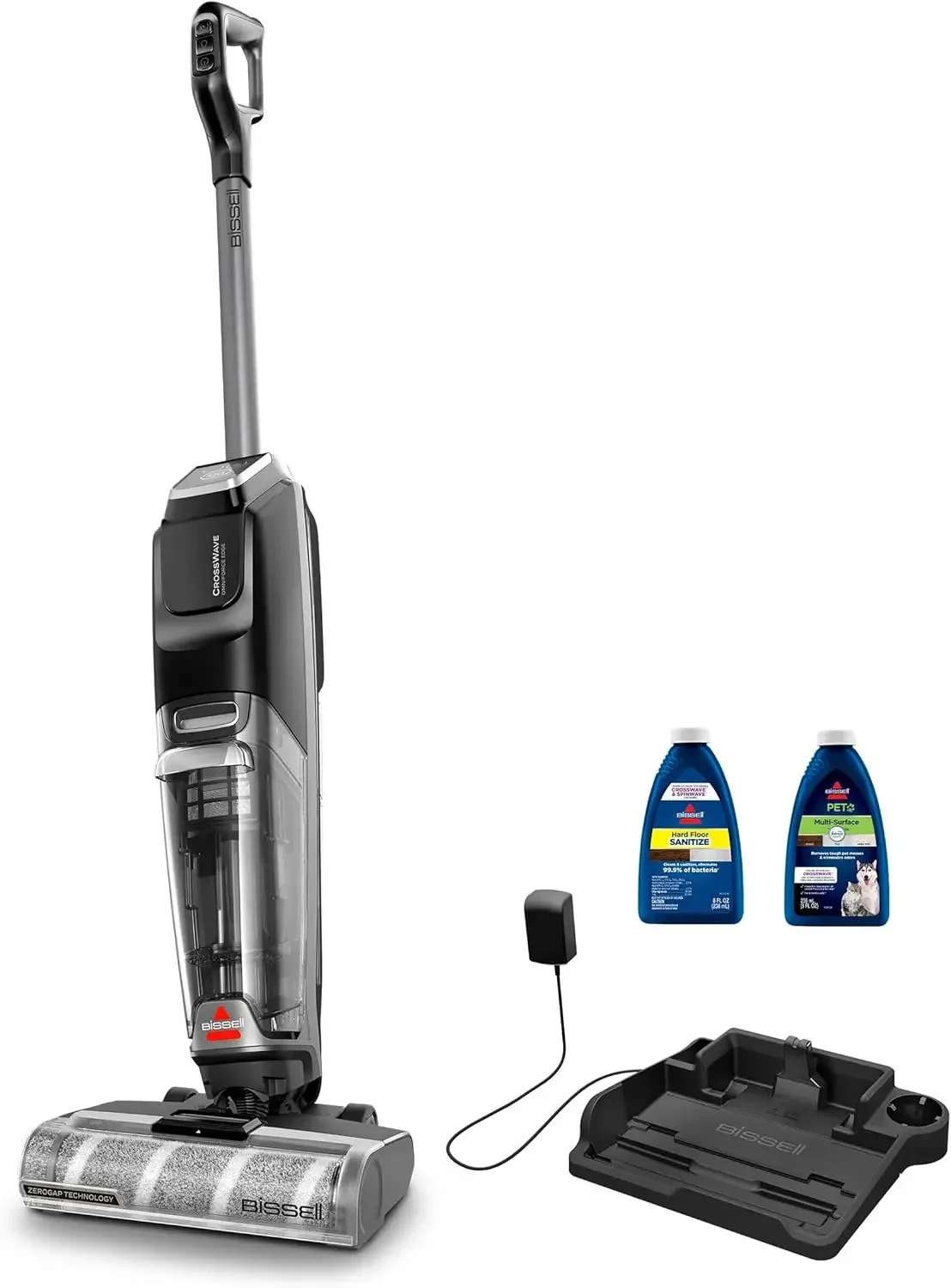 Bissell Cordless Wet Dry Vac CrossWave OmniForce Edge Multi-Surface Floor Cleaner, Black and Grey