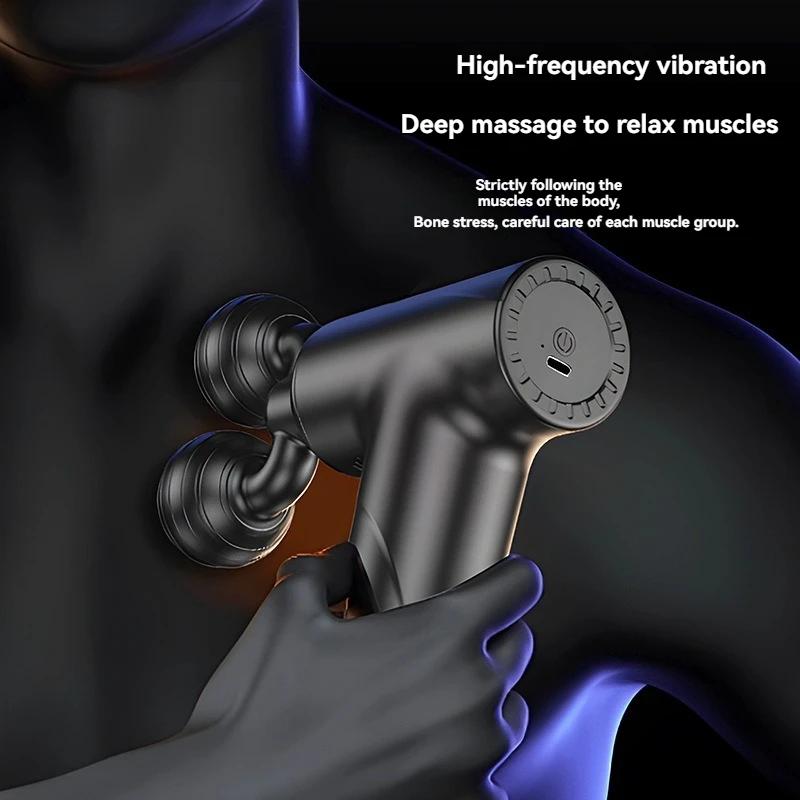 2025 nouveau Mini pistolet de Fascia à Double tête Portable Fitness pistolet de Massage électrique musculaire relaxant pistolet de Fascia cervicale