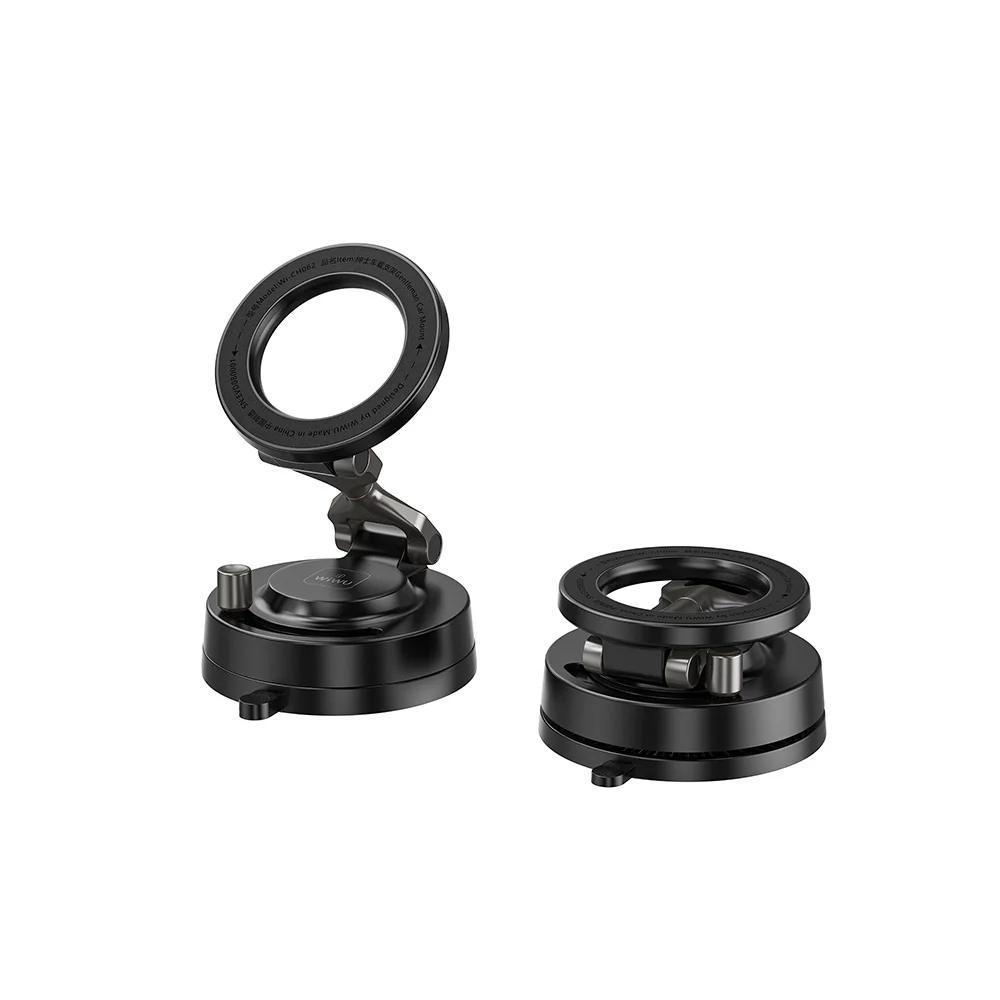 WiWU Car Mount for iPhone 18 17 16 15 14 Suction Cup Holder N52 Magnetic Foldable Phone Stand 360° Adjustable Car Phone Holder