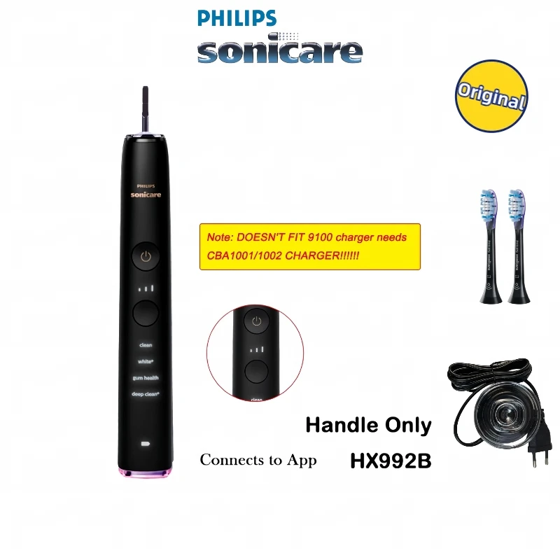 

Philips Sonicare DiamondClean 9000 Rechargeable sonic Electric Toothbrush HX992B 4 modes, 3 intensities