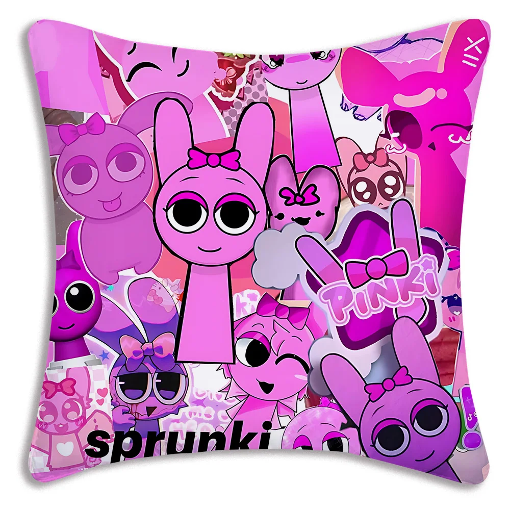 Immagine 7: Divertenti Federe per Cuscini S-SprunkiS, Decorazioni per Divano con Stampa Fronte-Retro in Peluche Corto, Carino Copricuscino