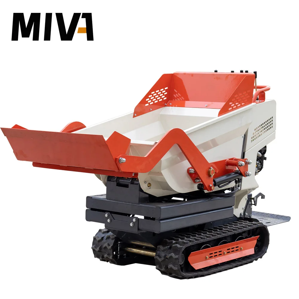 customized Small Crawler Dumper Truck 500 KG Hydraulic Garden Use Mini Dumpers engineering Self-loading transport dump