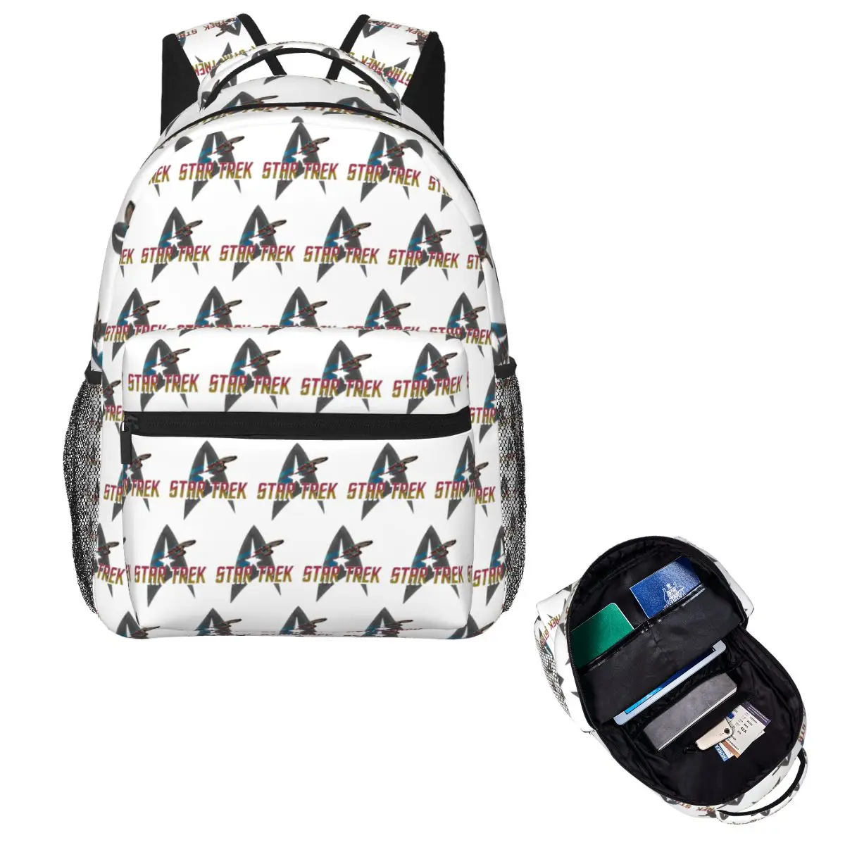 Star Treks Science Fiction TV Series Student Backpack Bag Hiking Travel Daypack for Boys Girls Fashion Bookbag Shoulder Bags