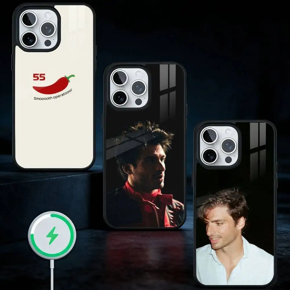 

55 Chili C-Carlos S-Sainz Phone Case For iPhone17,16,15,14,13 Plus,Pro Max Magnetic For Magsafe Wireless Charging