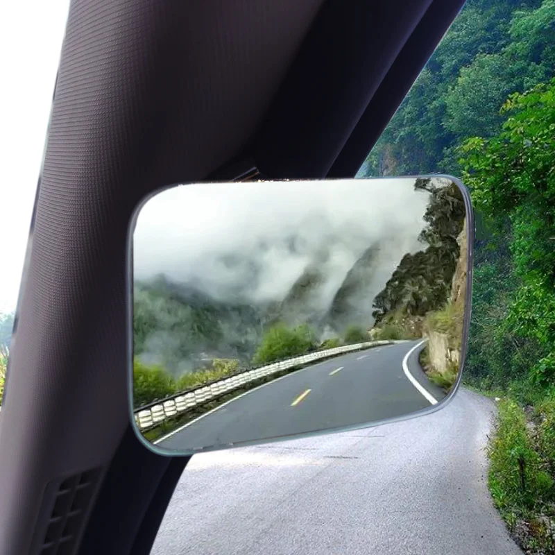 Car Auxiliary Blind Spot Mirror Interior Convex Rearview Mirror 360 Degree Wide Angle Adjustable Parking Rimless Mirrors